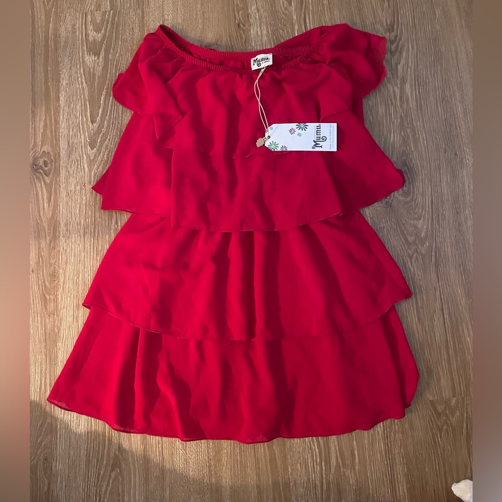 Off the shoulder ruffle dress